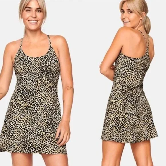 **Limited Edition** Outdoor Voices Exercise Dress - Leopard Print - Picture 2 of 8